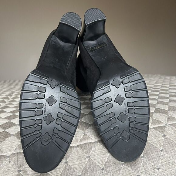 Peter Kaiser Black Suede Stretch Heeled Tall Pull On Boots UK 6.5 US 9 - Picture 12 of 16